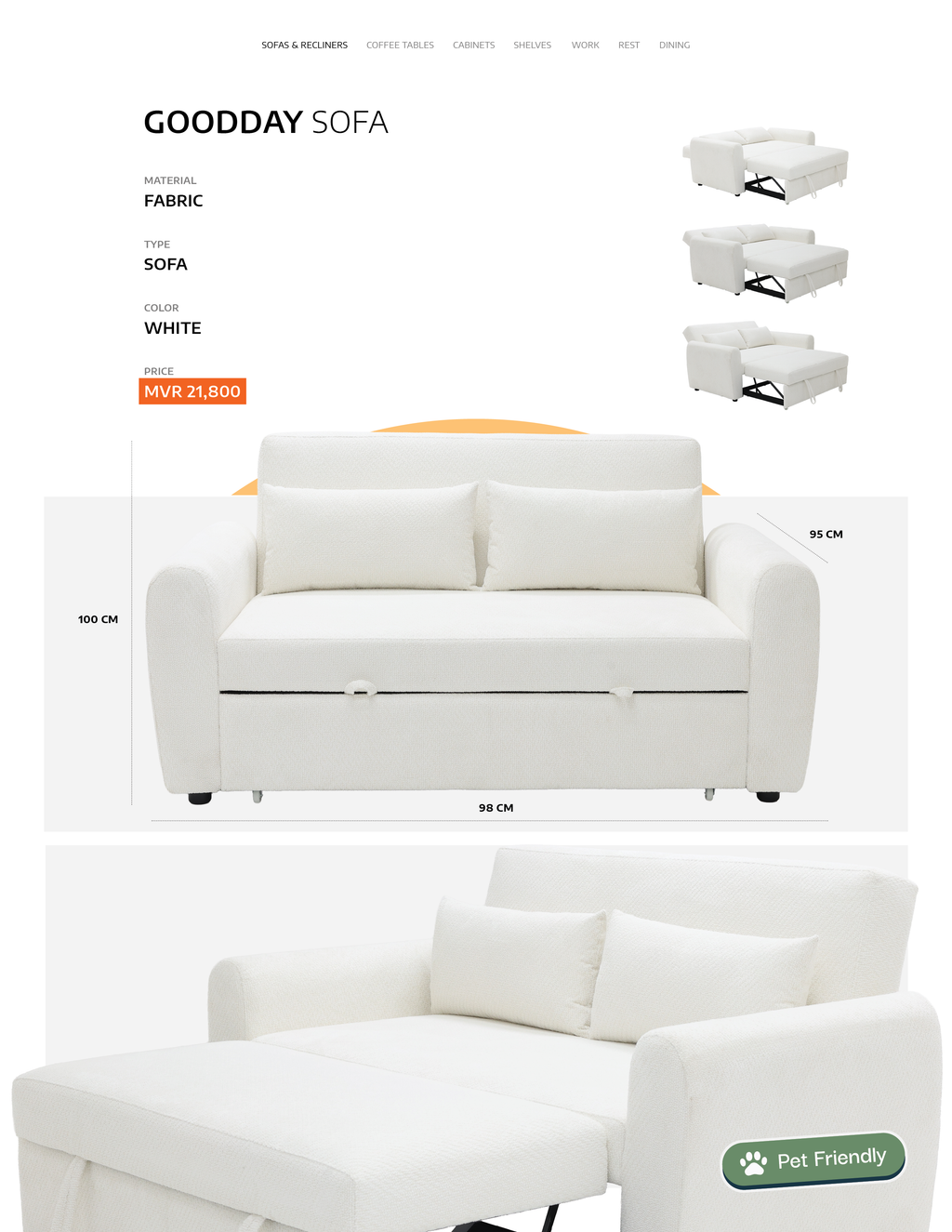 Goodday sofa bed - Pet friendly